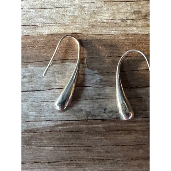 Sterling Silver Drop-Shaped Earrings With Hook Closure 5.32g - Picture 1 of 7